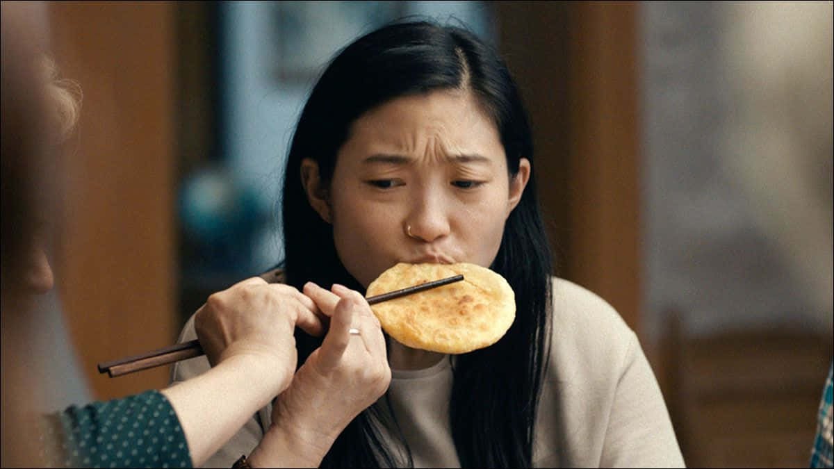 The Farewell, dining scene, golden pancake, SD Desktop Wallpaper