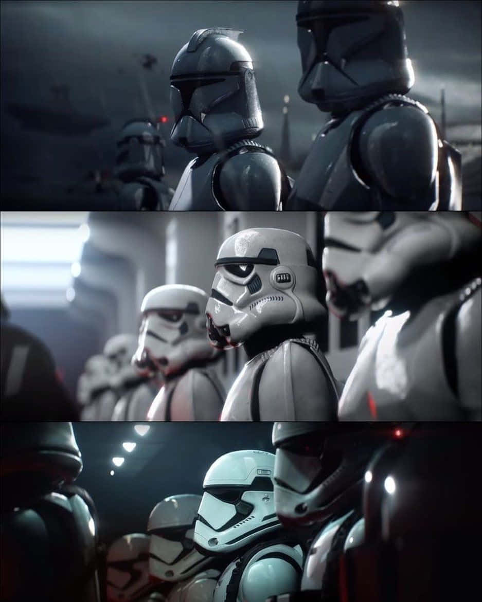 The First Order, stormtroopers, clone troopers, SD Phone Wallpaper