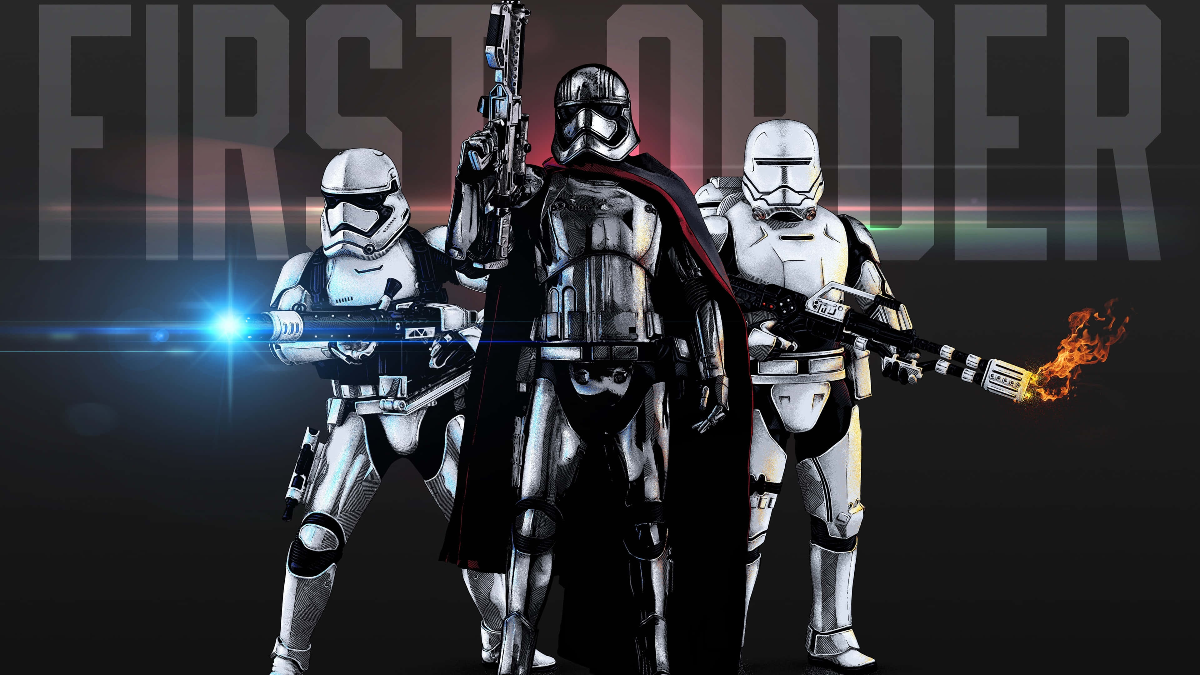 First Order, stormtroopers, blasters glowing, 4K Desktop Wallpaper