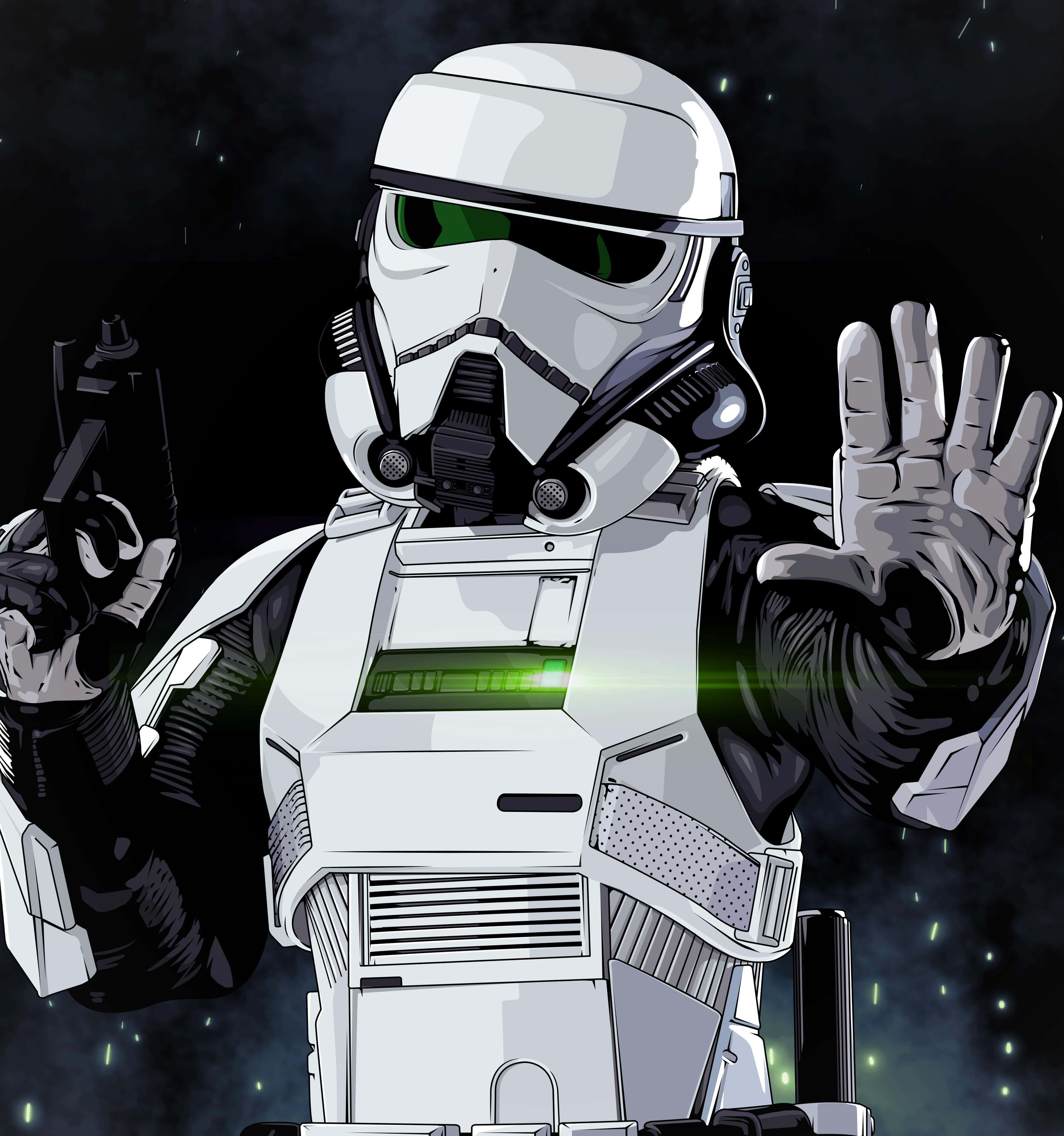 First Order, stormtrooper, white armor, 4K Phone Wallpaper