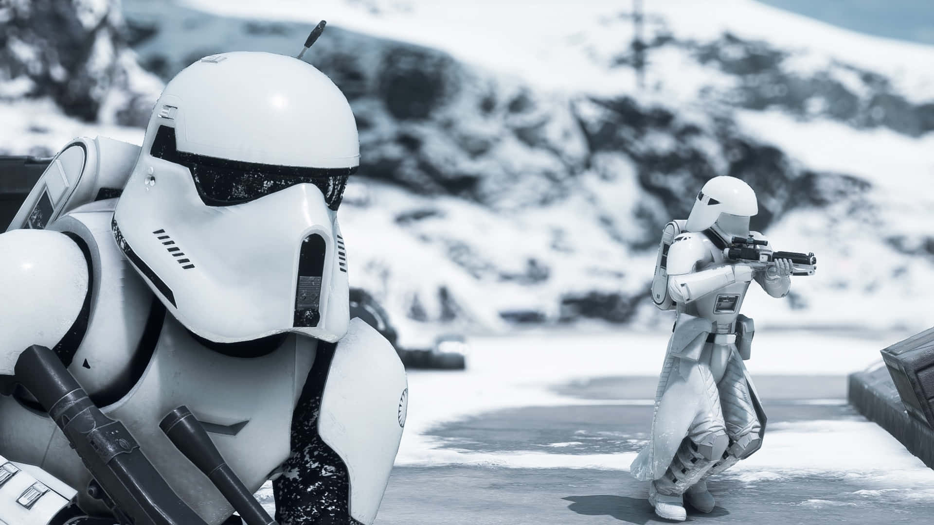 First Order, stormtroopers, snowy mountainous landscape, Full HD Desktop Wallpaper