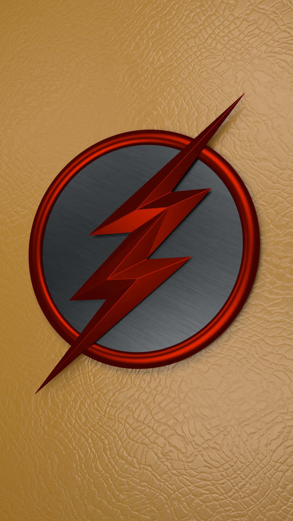 The Flash Logo, red lightning bolt, circular frame, HD Phone Wallpaper