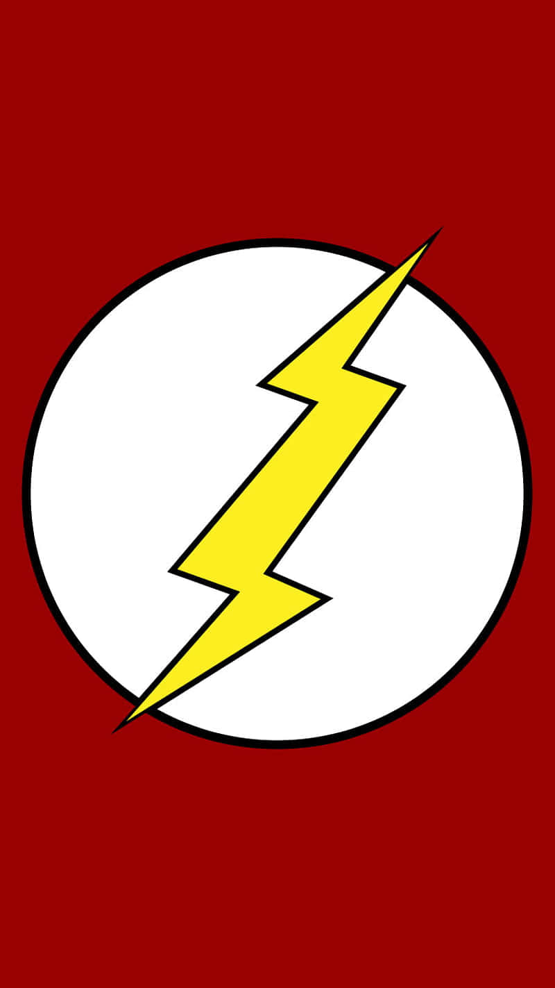The Flash, yellow lightning bolt, white circle, HD Phone Wallpaper