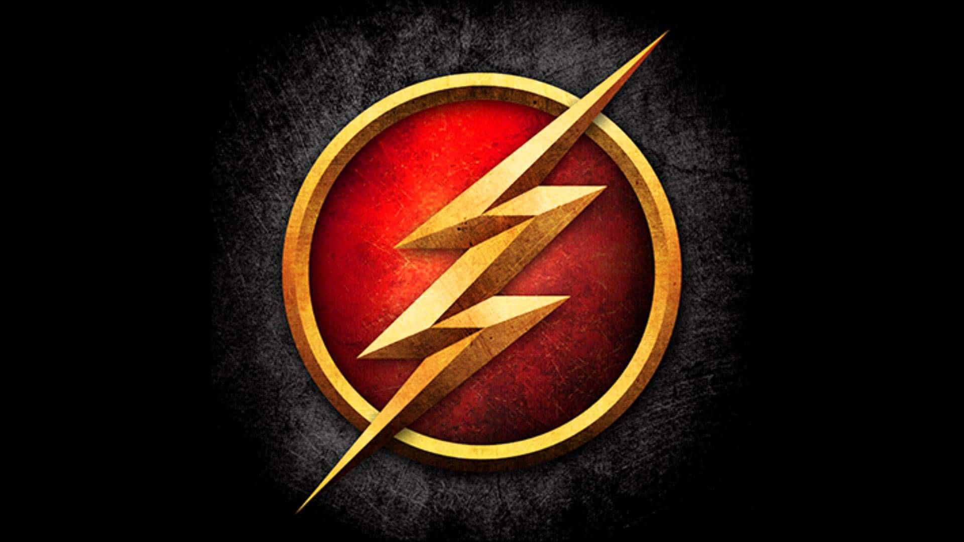 The Flash, golden lightning bolt, red circle, Full HD Desktop Wallpaper
