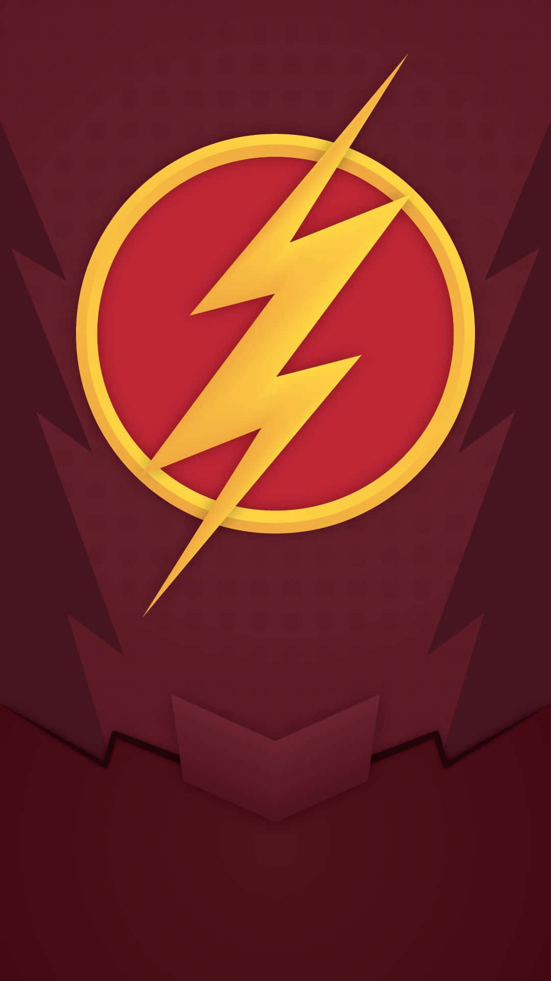Cool Flash, yellow lightning bolt, red circle, Full HD Phone Wallpaper
