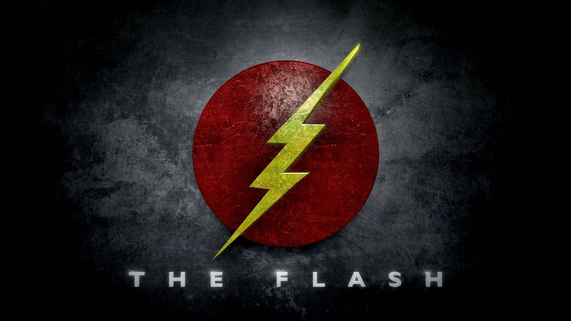 The Flash, 4K Dark Logo, yellow lightning bolt, Full HD Desktop Wallpaper