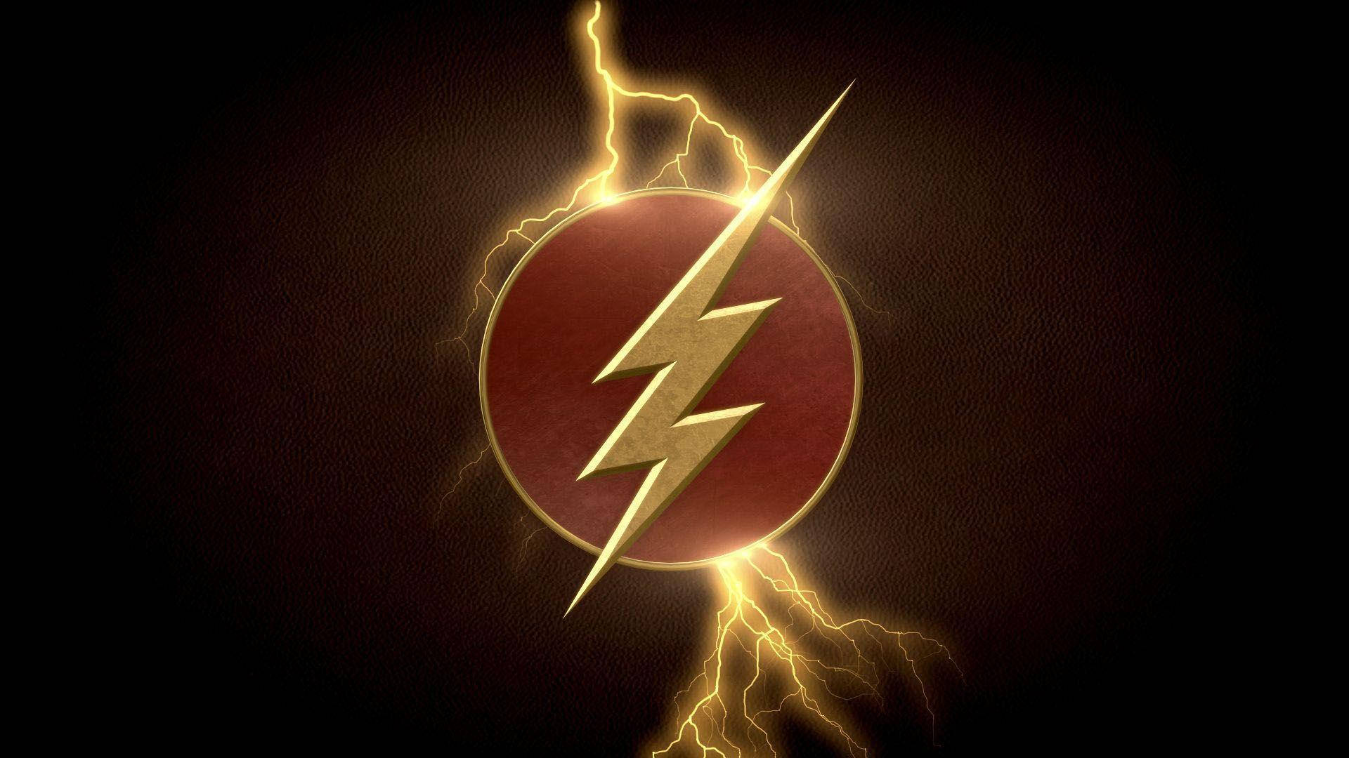 The Flash Movie, lightning bolt, golden, Full HD Desktop Wallpaper