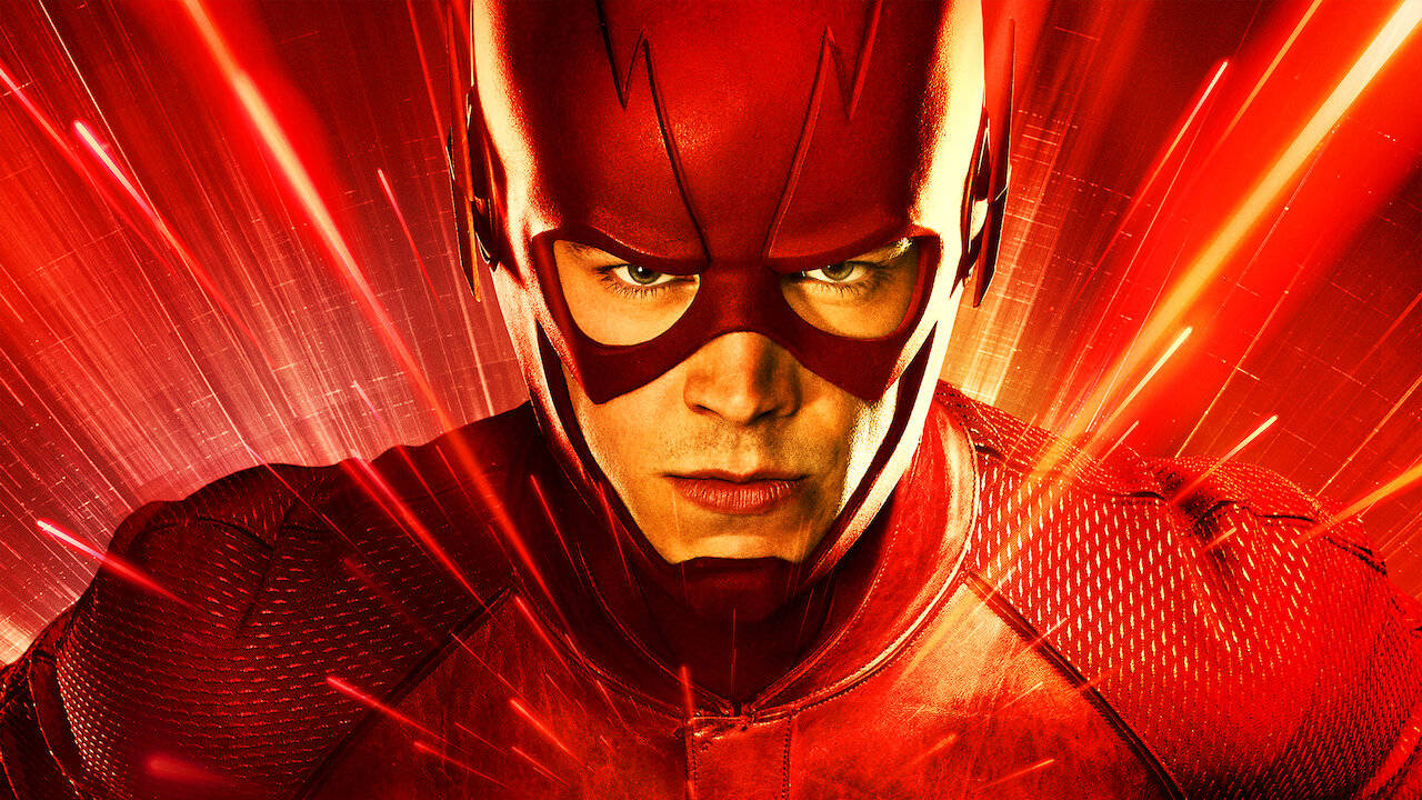 The Flash, red lightning, superhero pose, HD Desktop Wallpaper