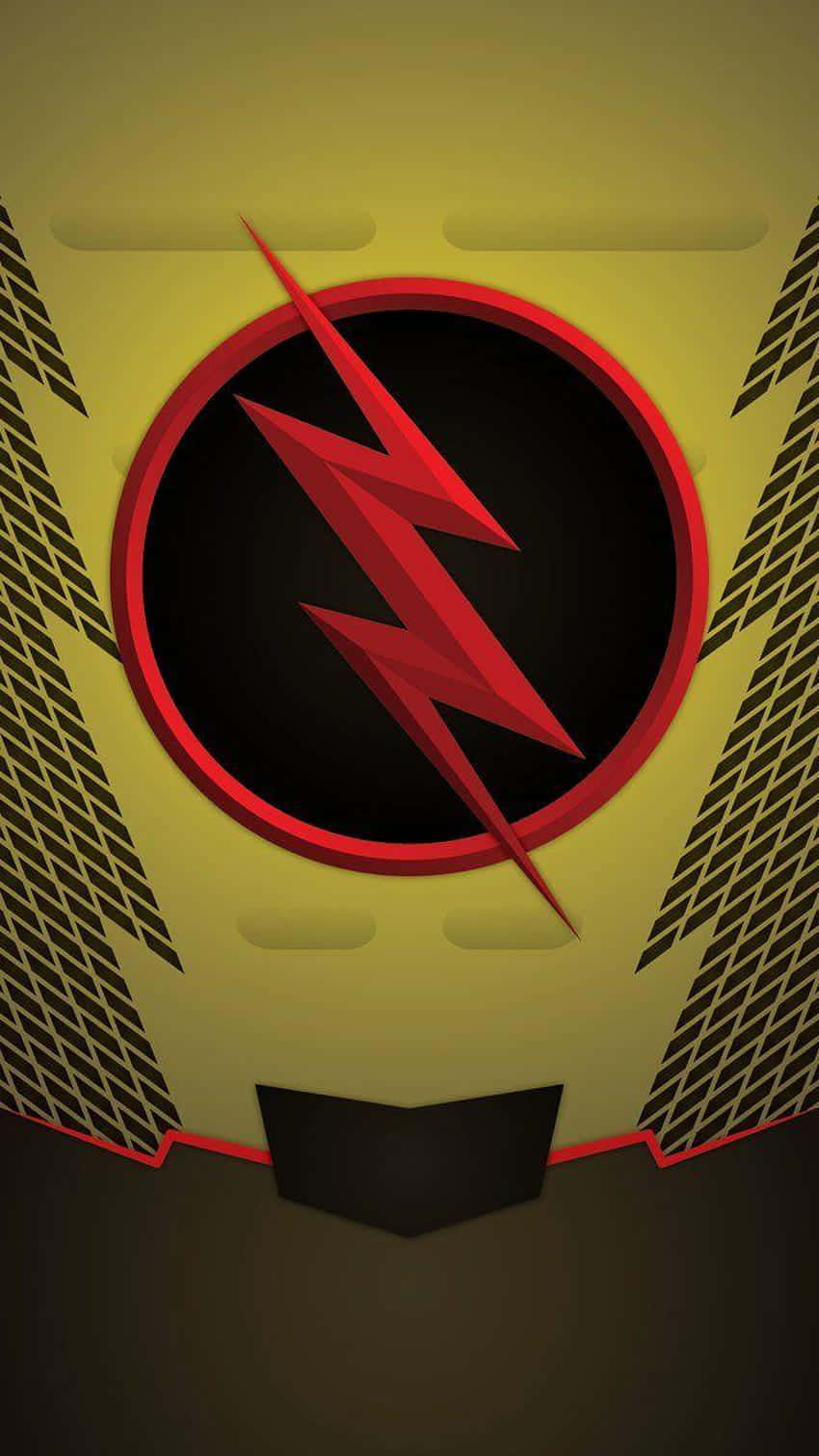 The Flash, red lightning bolt, black circle, HD Phone Wallpaper
