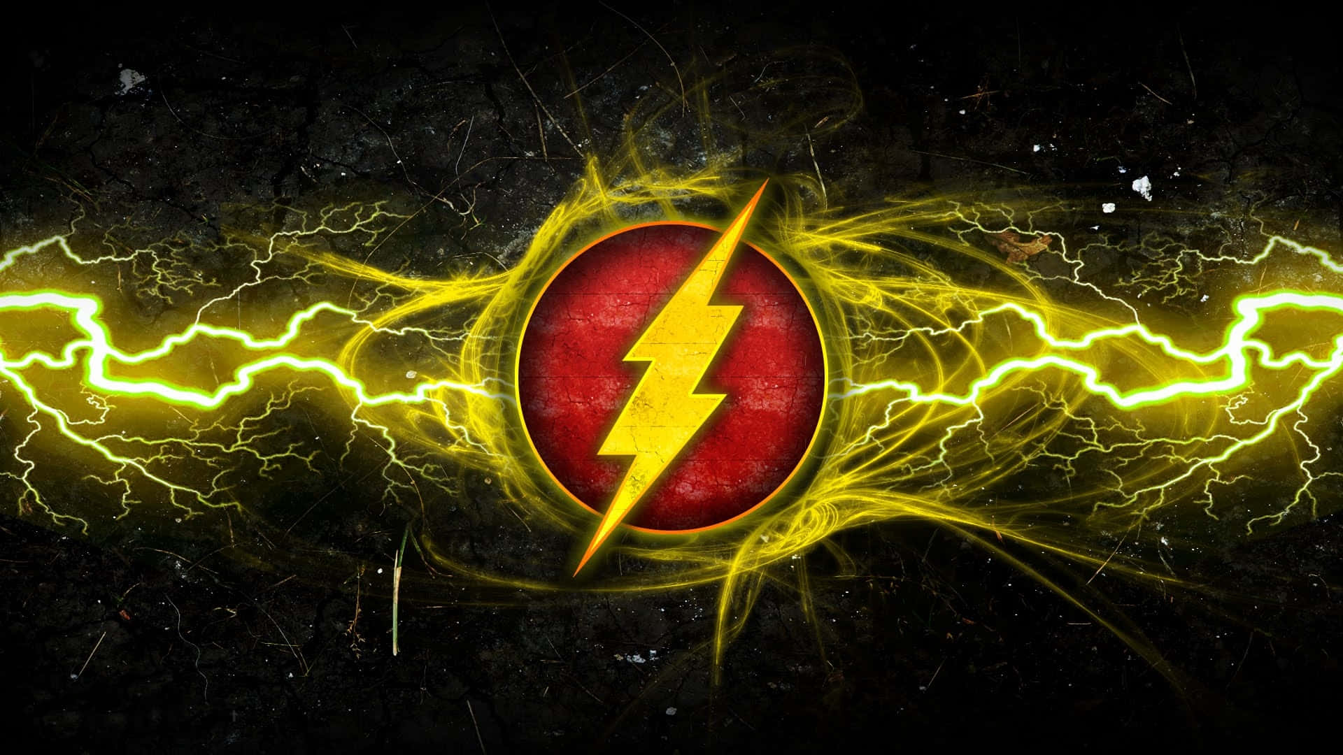 Cool Flash, yellow lightning bolt, glowing, Full HD Desktop Wallpaper