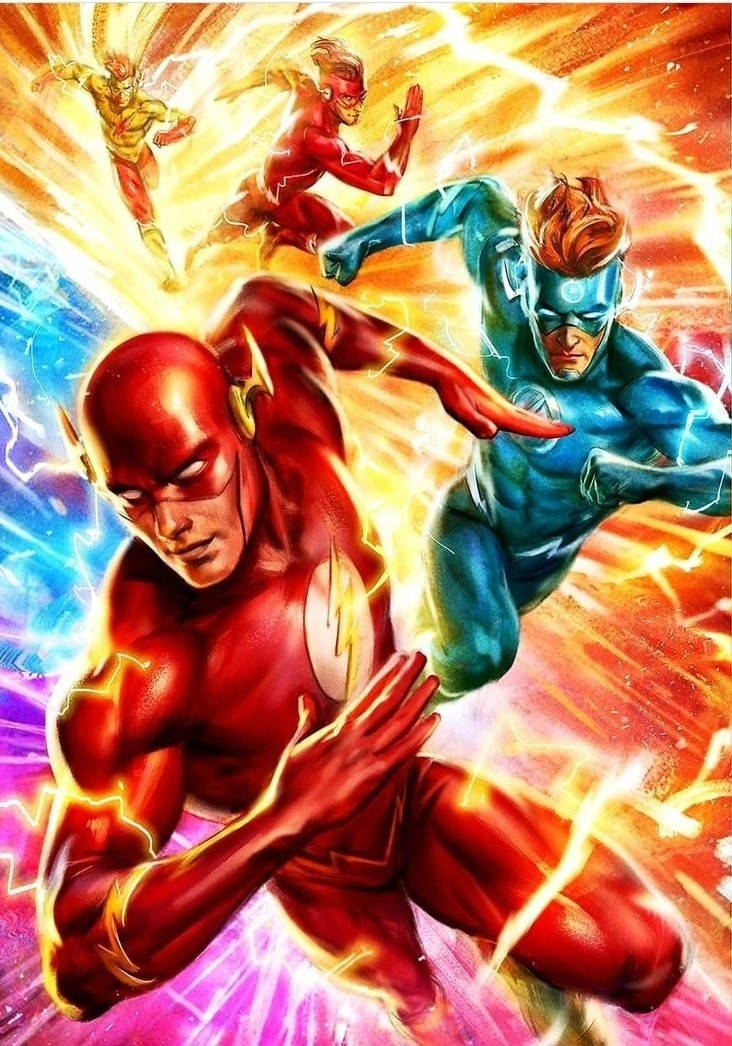 Flash, speedsters, explosive lightning, SD Phone Wallpaper