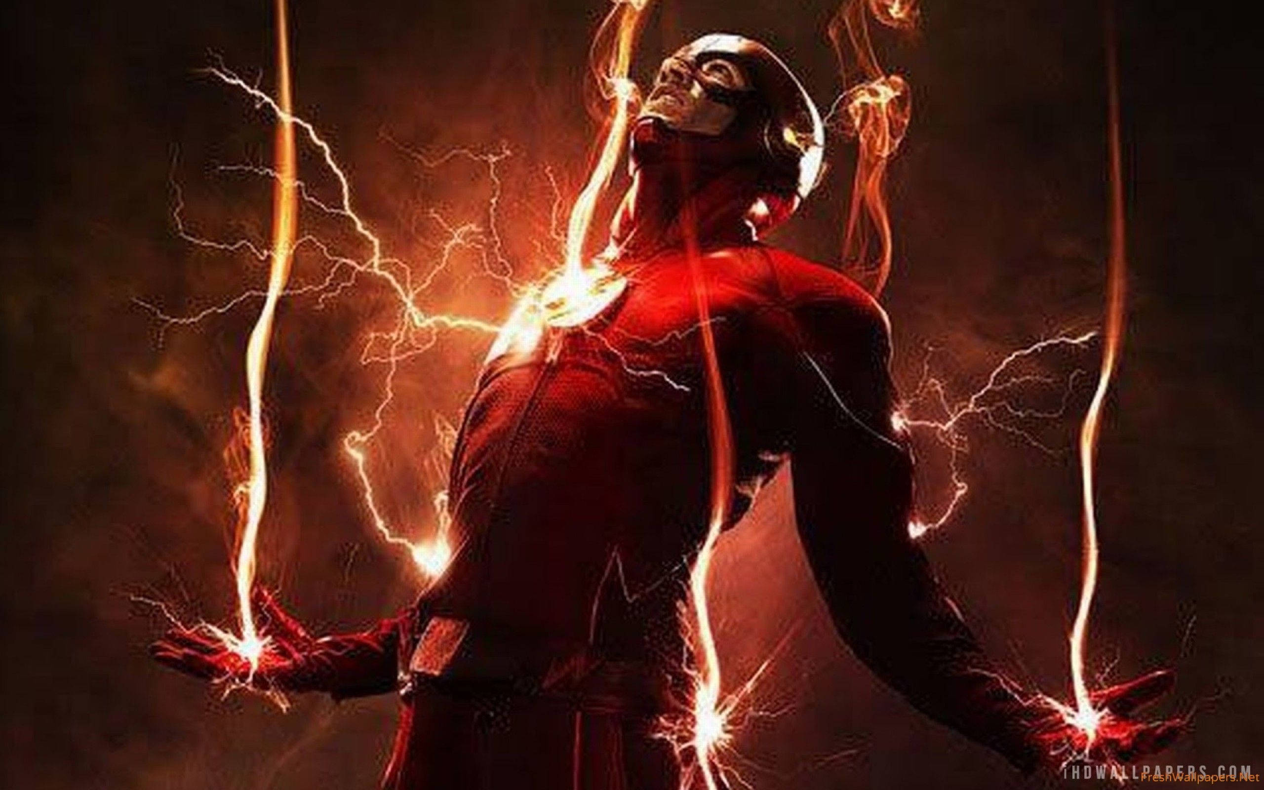 The Flash, lightning, dark storm, 2K Desktop Wallpaper