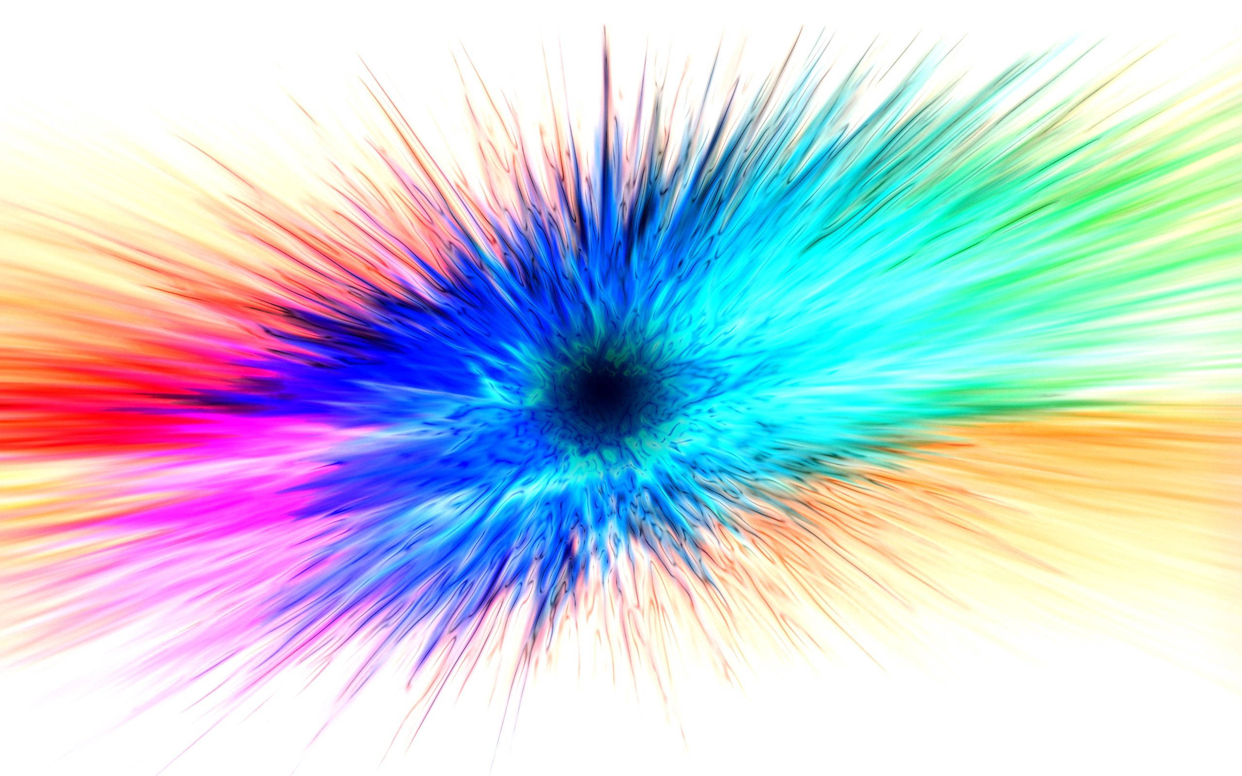 The Flash, multicolored rays, dark center, 2K Desktop Wallpaper