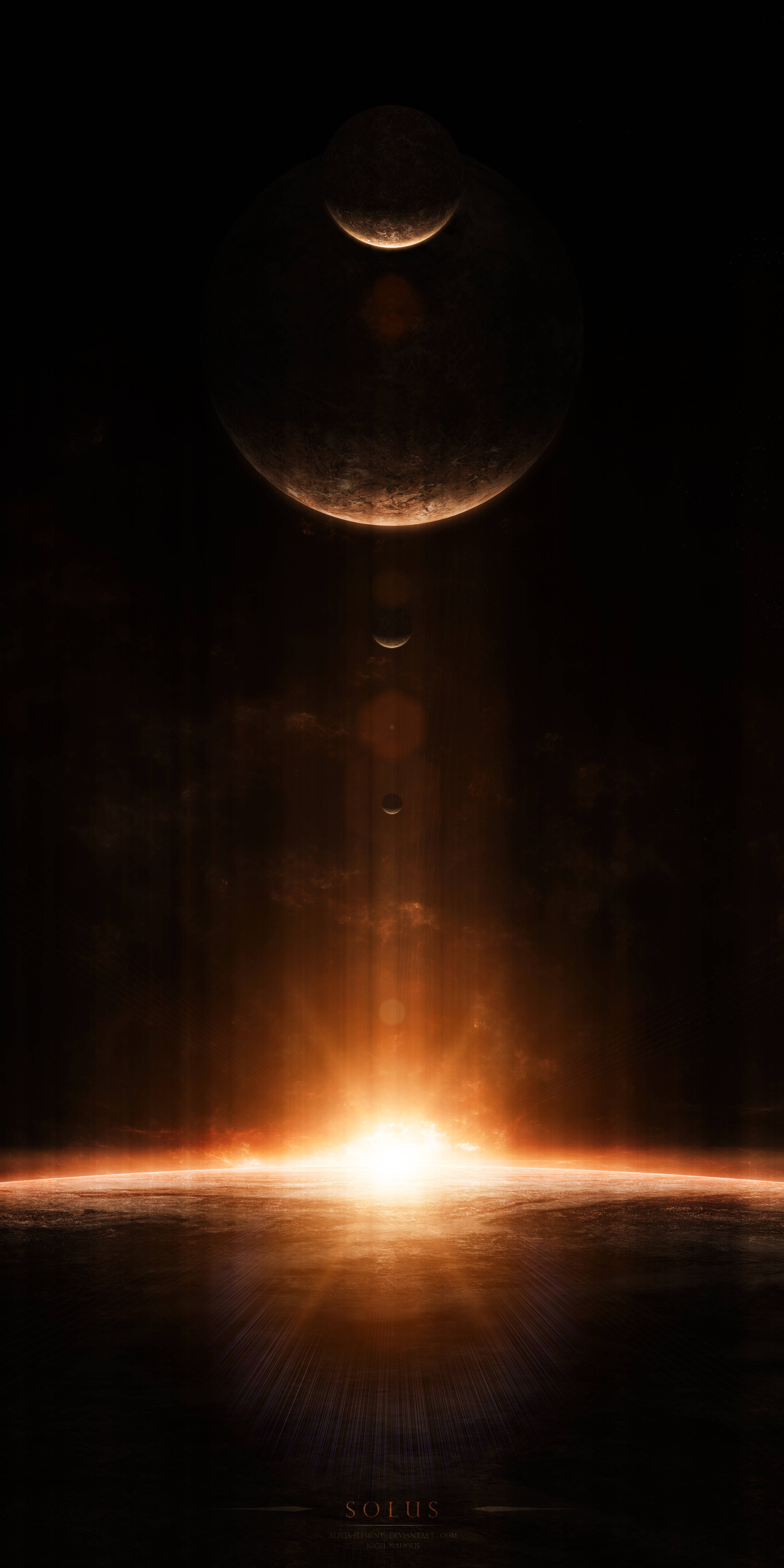The Flash, planet, glowing sun, 5K Phone Wallpaper