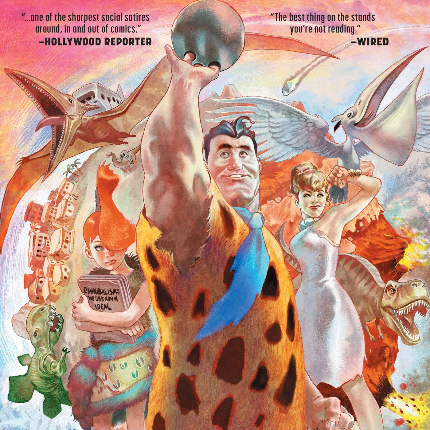 The Flintstones, caveman family, dinosaurs, HD Desktop Wallpaper