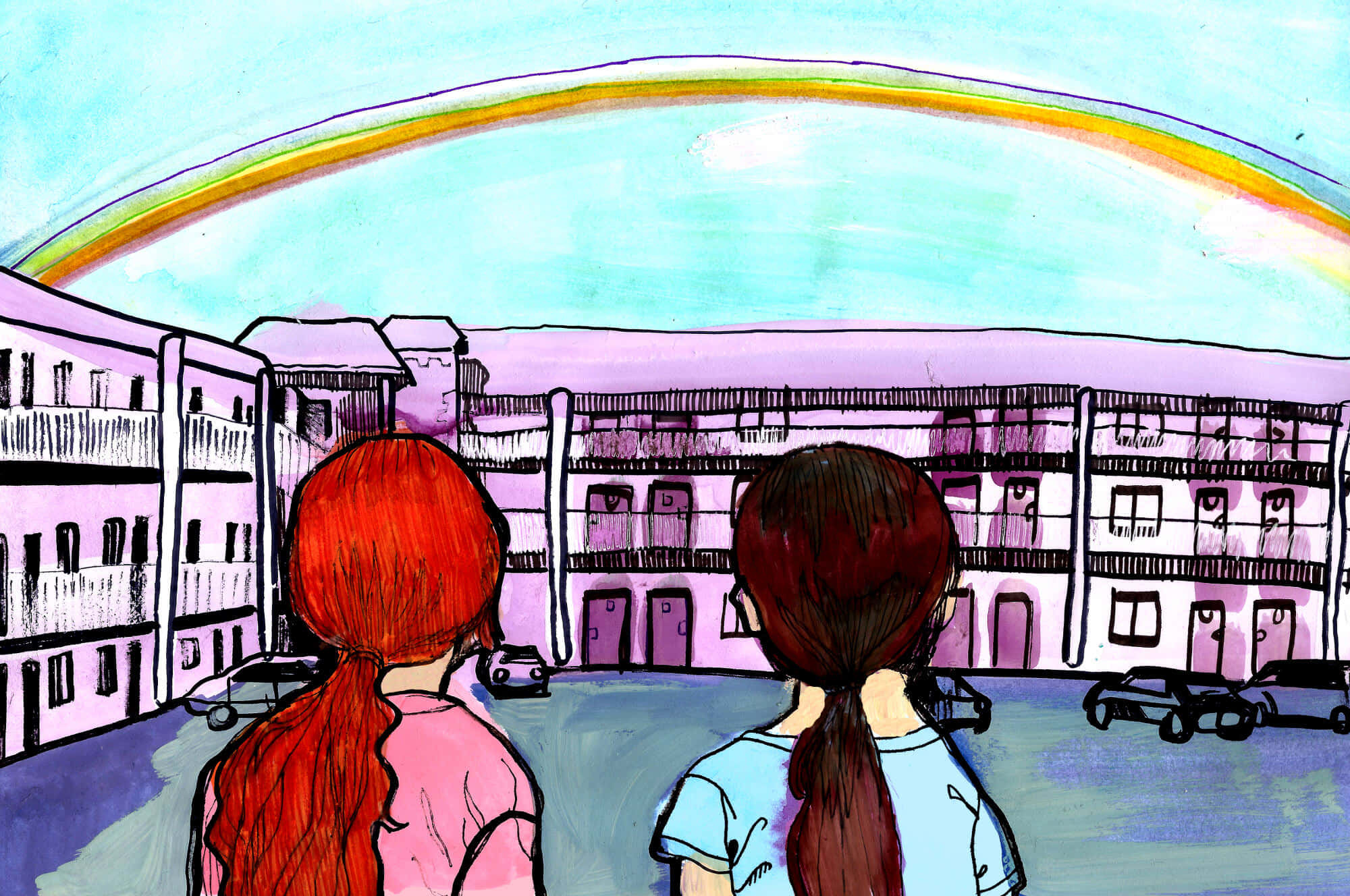 The Florida Project, rainbow, motel, Full HD Desktop Wallpaper
