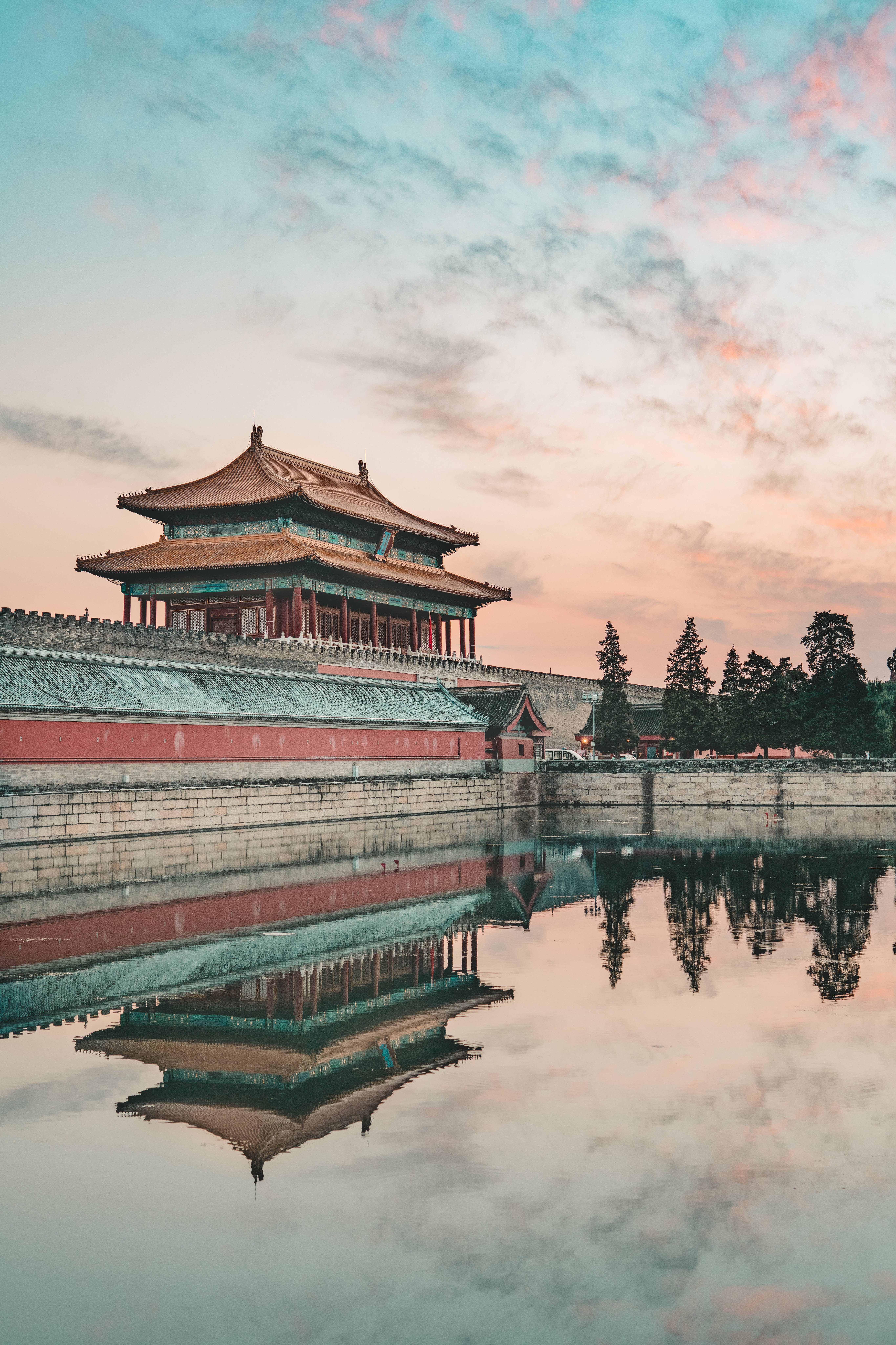 Forbidden City, palace, curved roofs, 8K Phone Wallpaper
