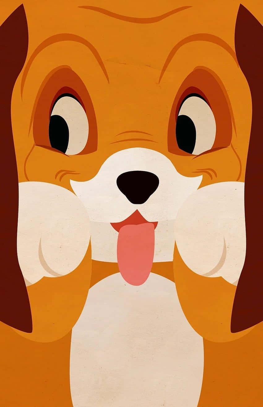 The Fox and The Hound, cartoon dog, big eyes, HD Phone Wallpaper