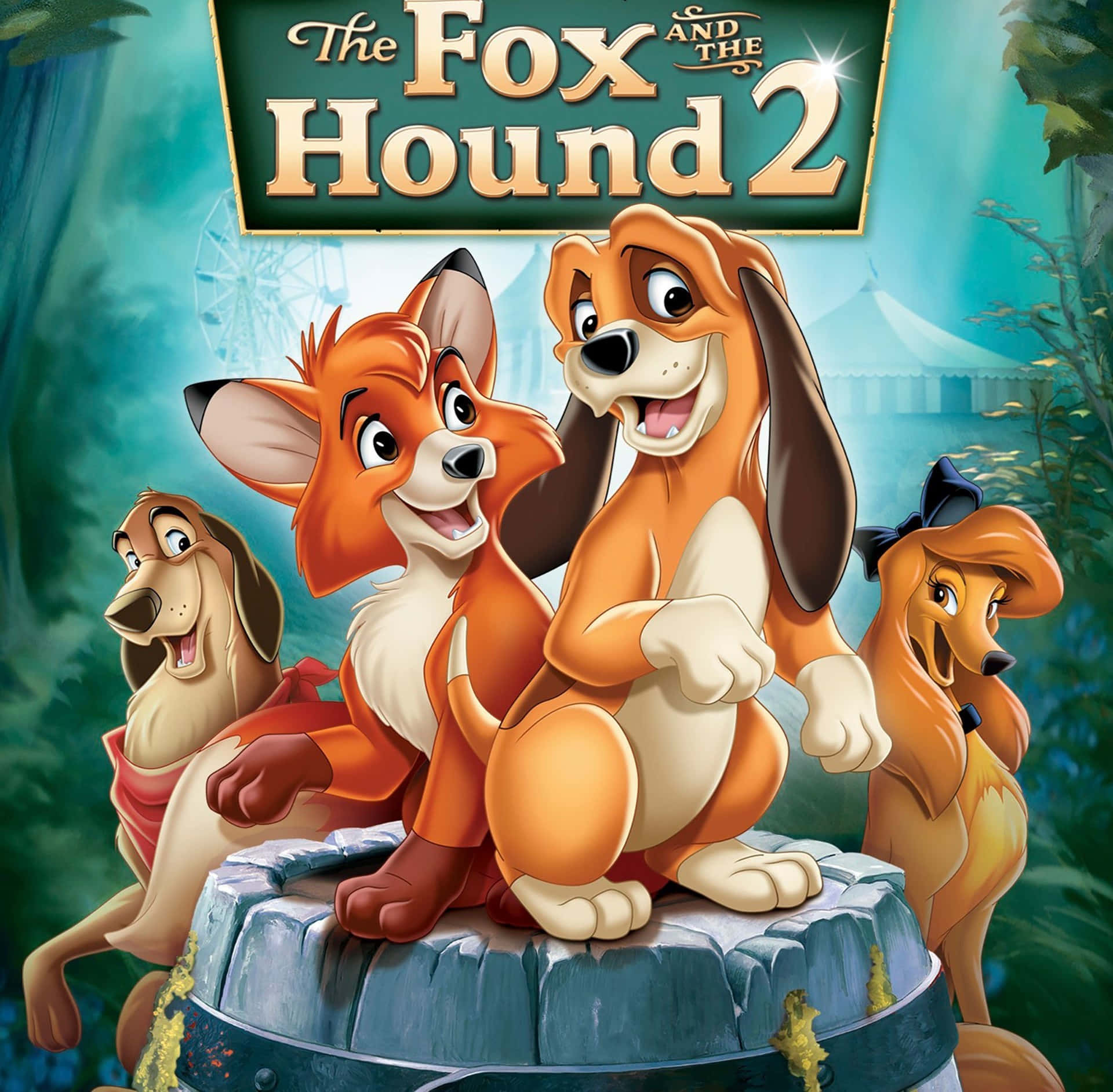 The fox and the hound, fox, hound, Full HD Desktop Wallpaper