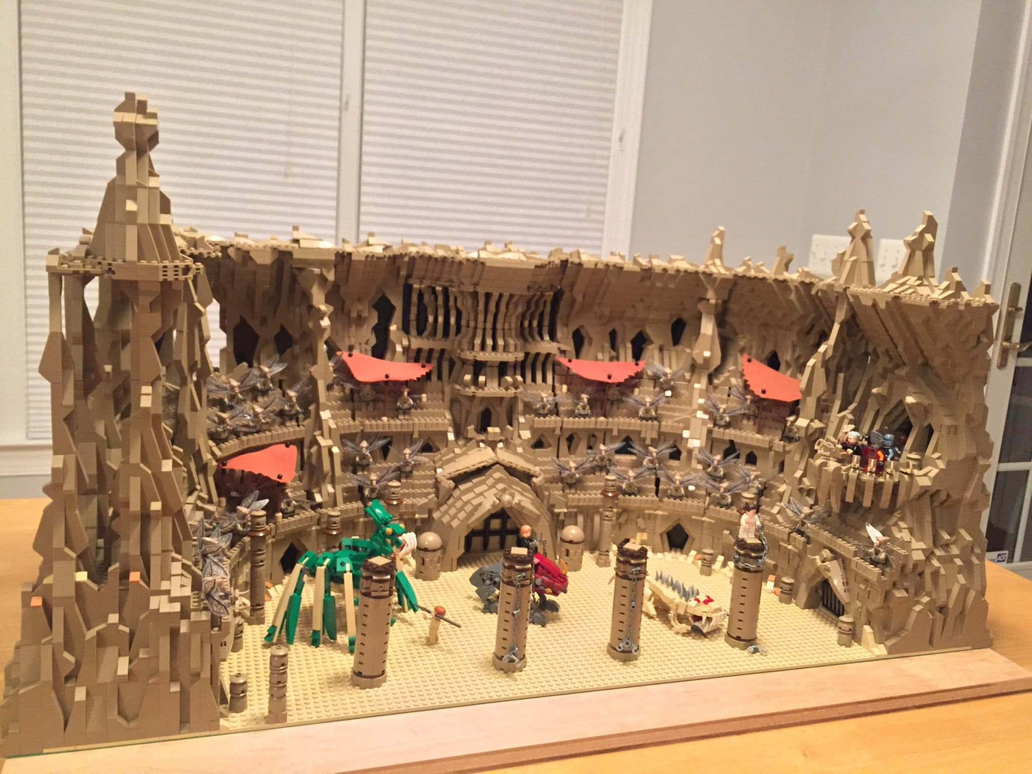 The Geonosian Arena, LEGO model, fantasy castle, Full HD Desktop Wallpaper