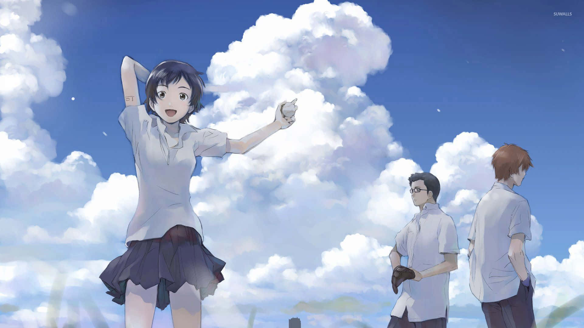 The Girl Who Leapt Through Time, school uniform, baseball, Full HD Desktop Wallpaper