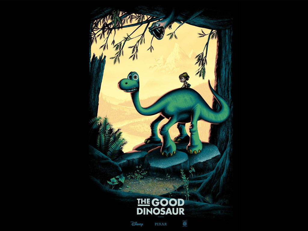 The Good Dinosaur, green dinosaur, small boy, SD Desktop Wallpaper