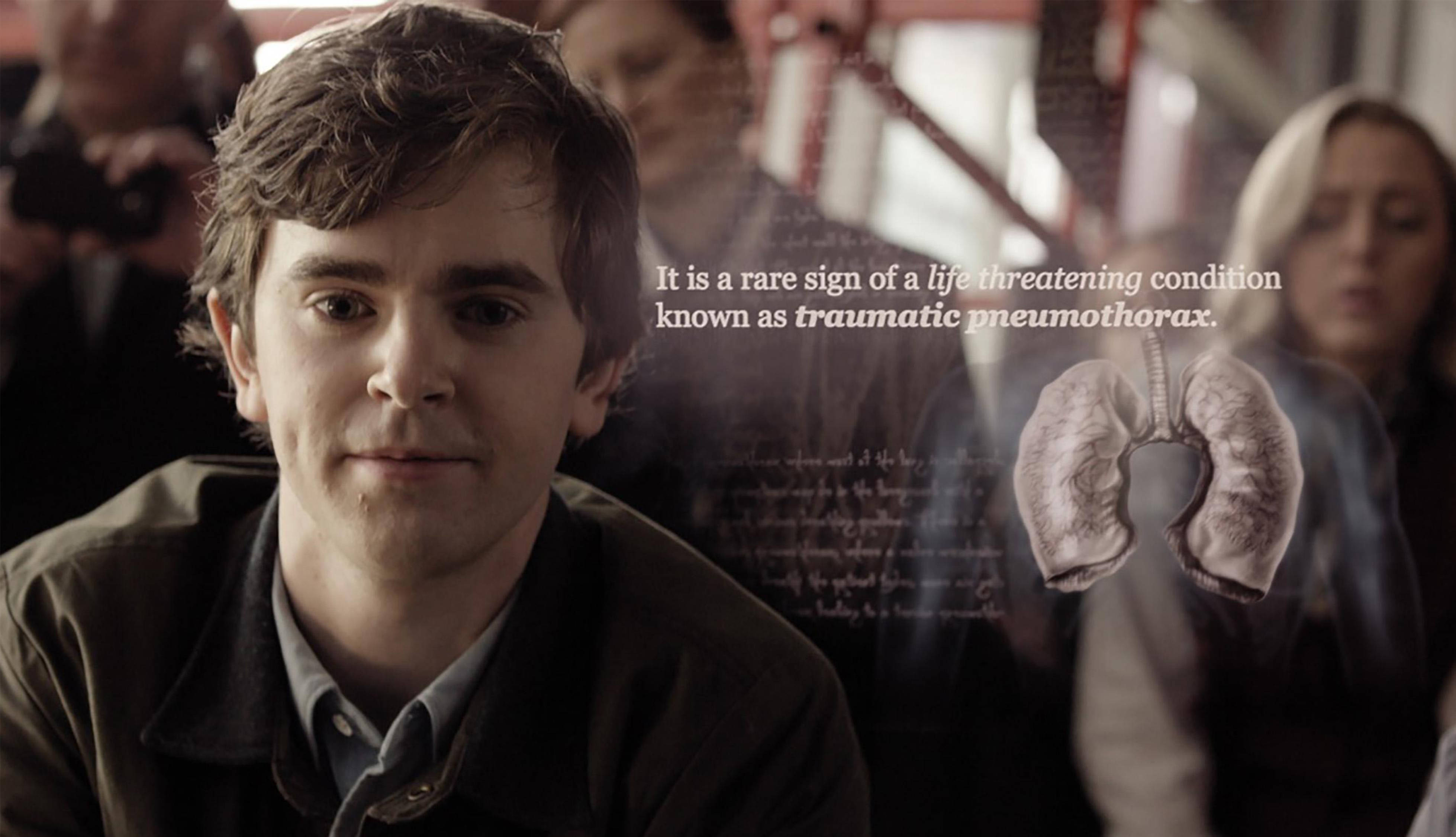 The Good Doctor, lung anatomy, translucent medical text, 4K Desktop Wallpaper