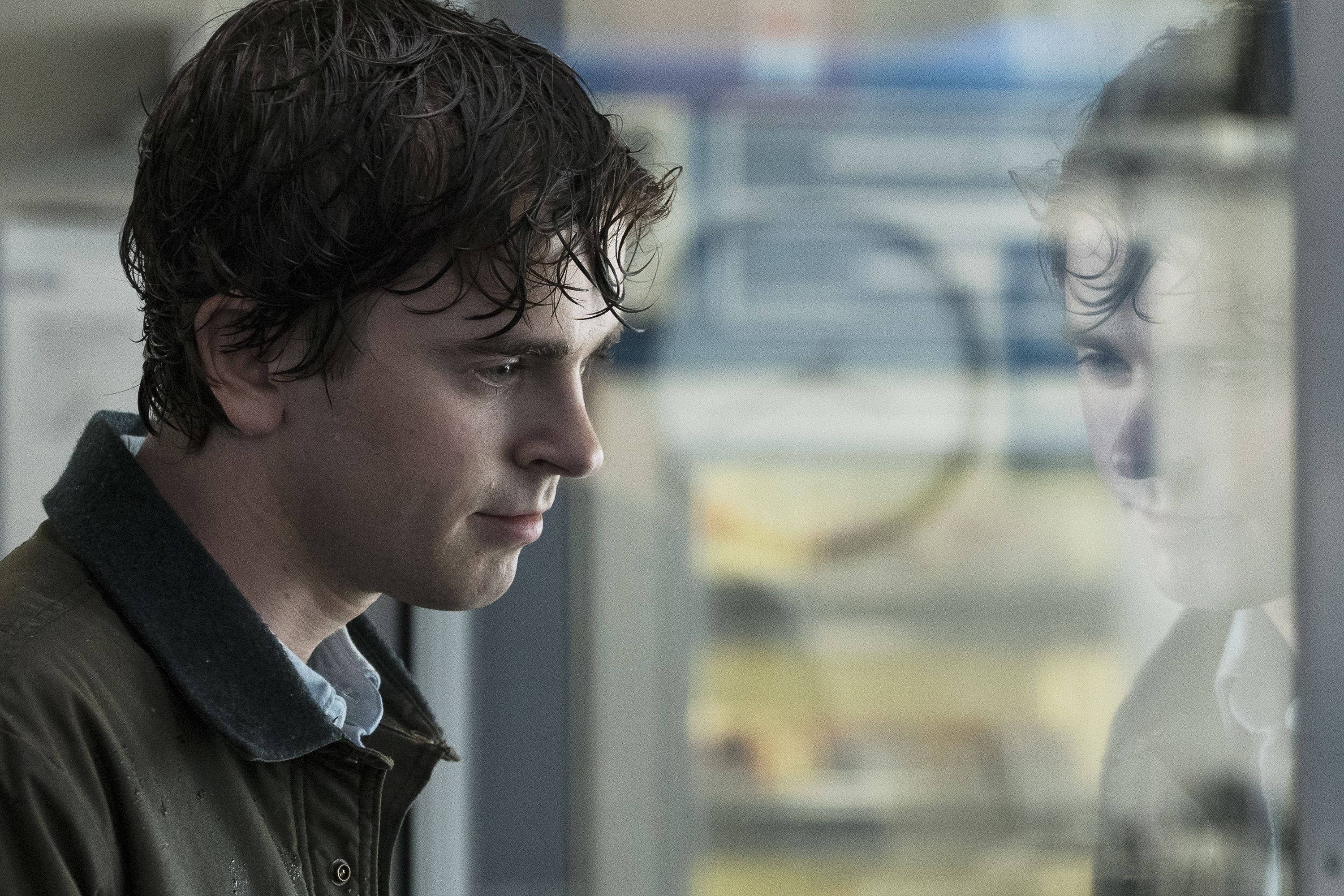 The Good Doctor, staring moment, glass window, 2K Desktop Wallpaper