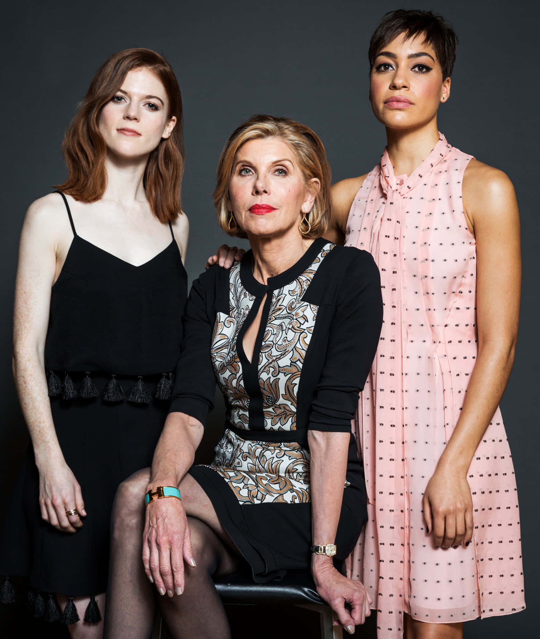 The Good Fight, cast portrait, dark gray studio backdrop, Full HD Phone Wallpaper