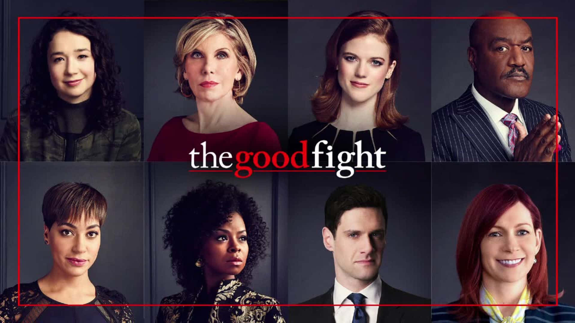 The Good Fight, cast portrait, six actors, Full HD Desktop Wallpaper