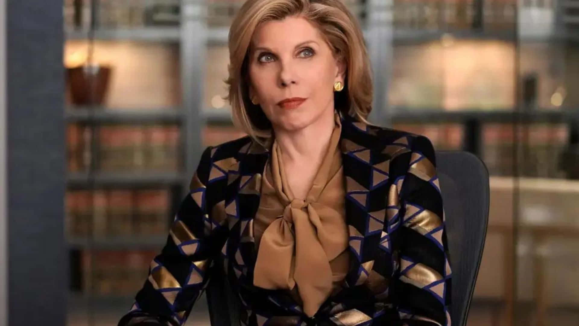 The Good Fight, blonde hair, modern office chair, Full HD Desktop Wallpaper