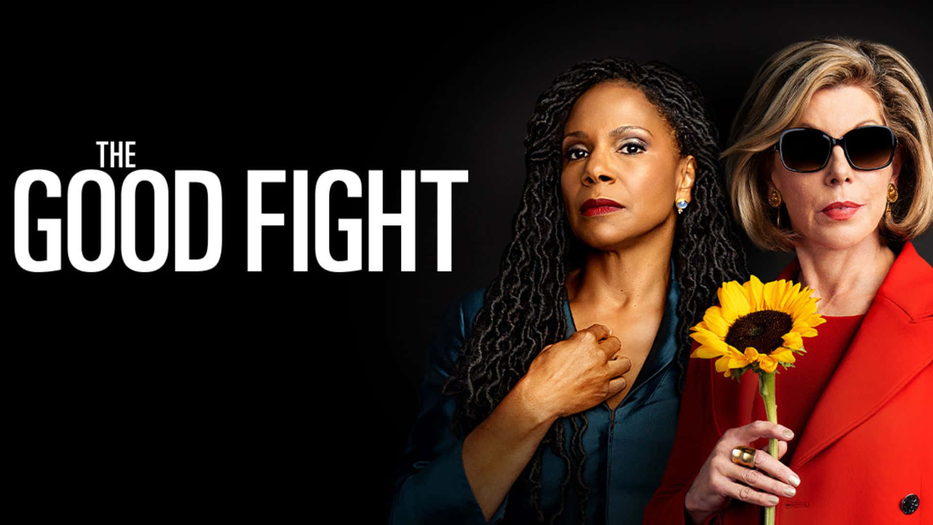 The Good Fight, blue shirt, red coat, Full HD Desktop Wallpaper