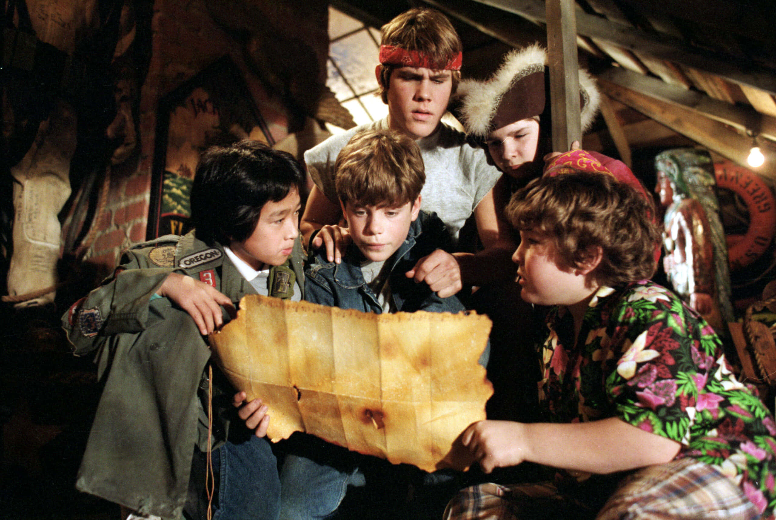 Goonies, treasure map, attic, 2K Desktop Wallpaper