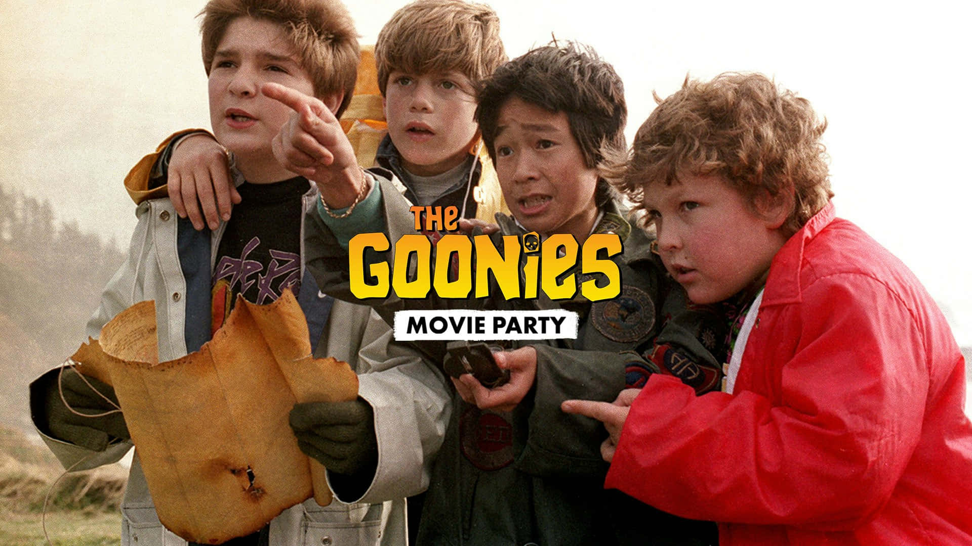 Goonies, 80s attire, treasure map, Full HD Desktop Wallpaper