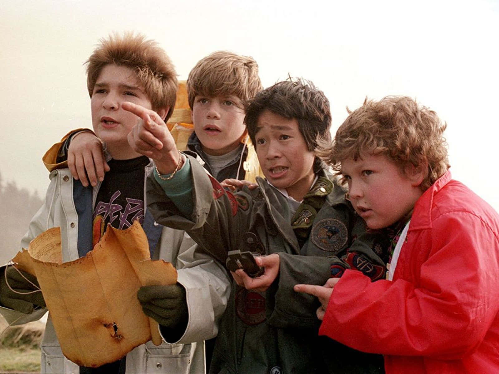 Goonies, adventure quest, torn parchment map, HD Desktop Wallpaper