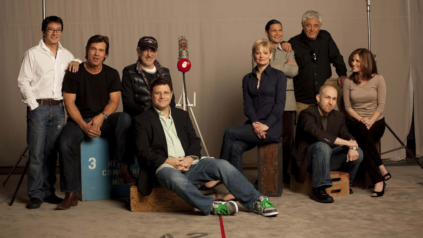 Goonies, cast reunion, red fire alarm, HD Desktop Wallpaper