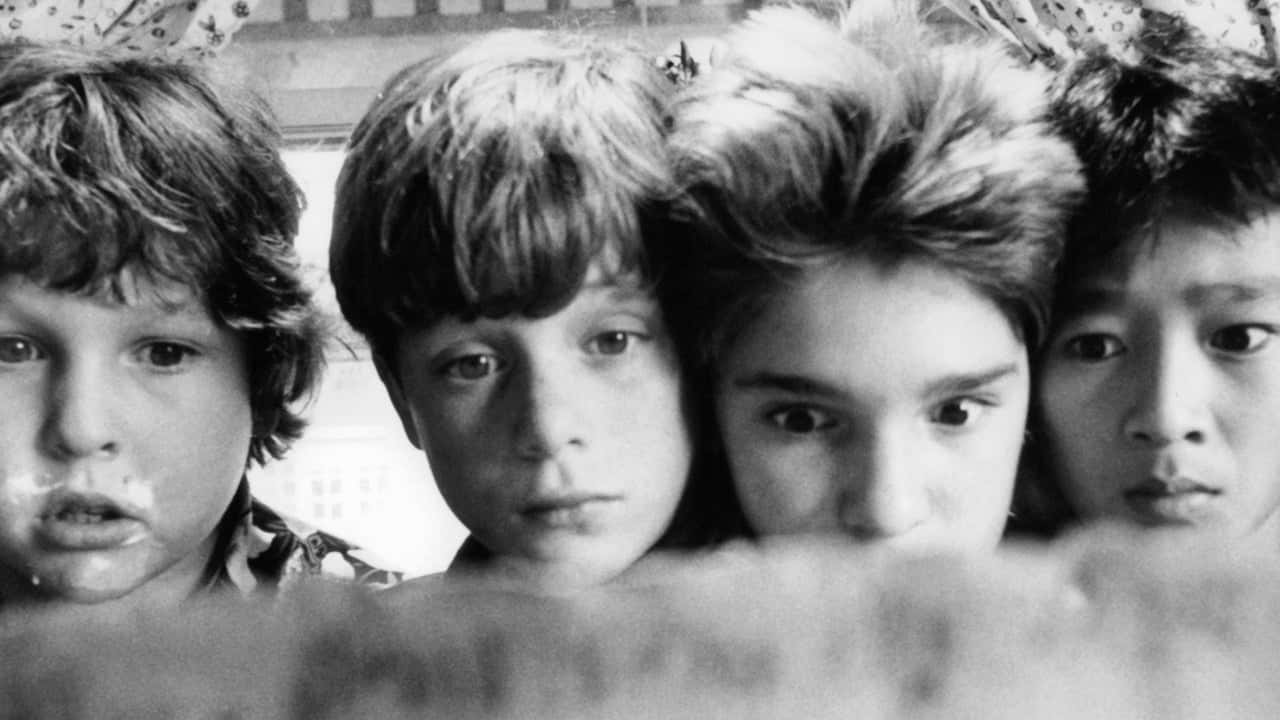 Goonies, children, textured barrier, HD Desktop Wallpaper