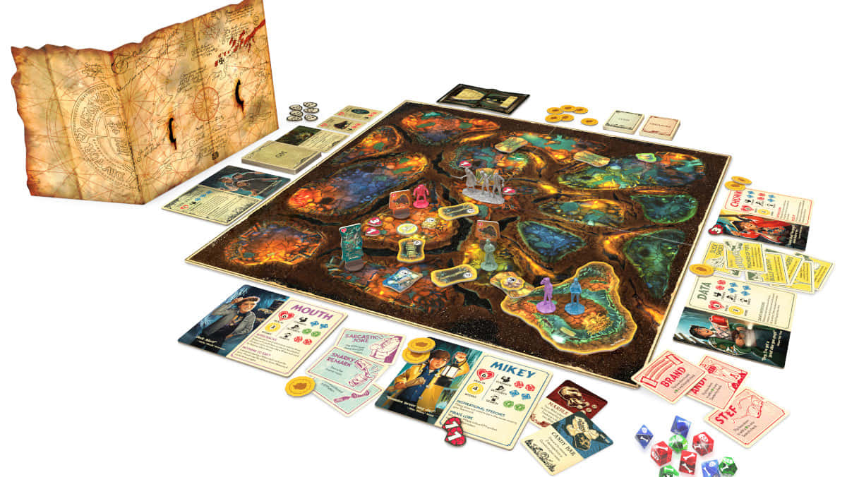 Goonies, adventure board game, detailed map, SD Desktop Wallpaper