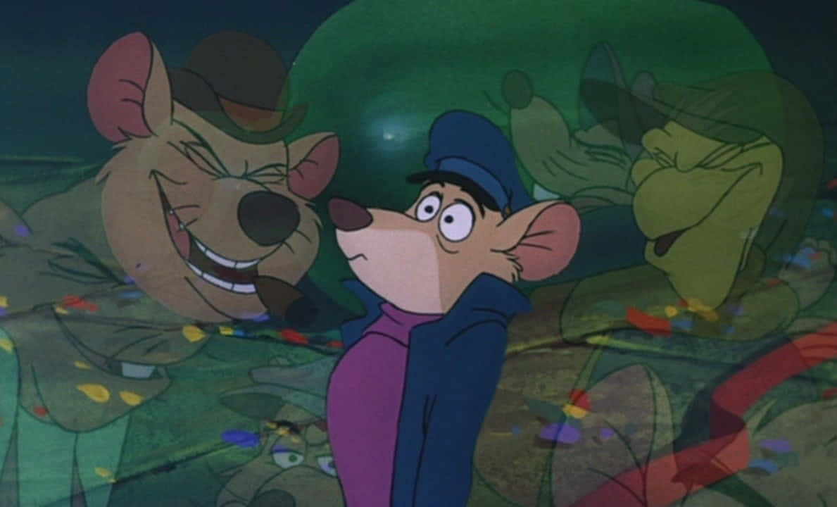 The Great Mouse Detective, blue cap, purple shirt, SD Desktop Wallpaper