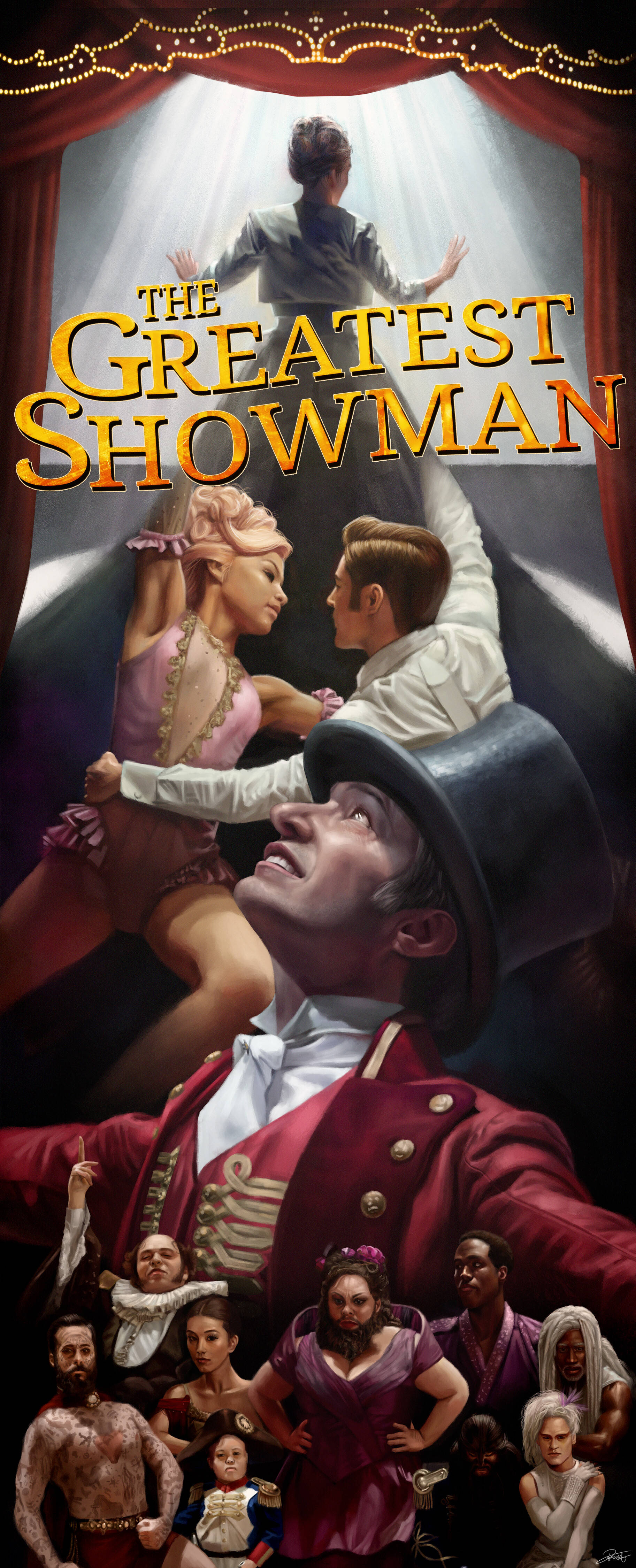 The Greatest Showman, ringmaster, performers, 4K Phone Wallpaper