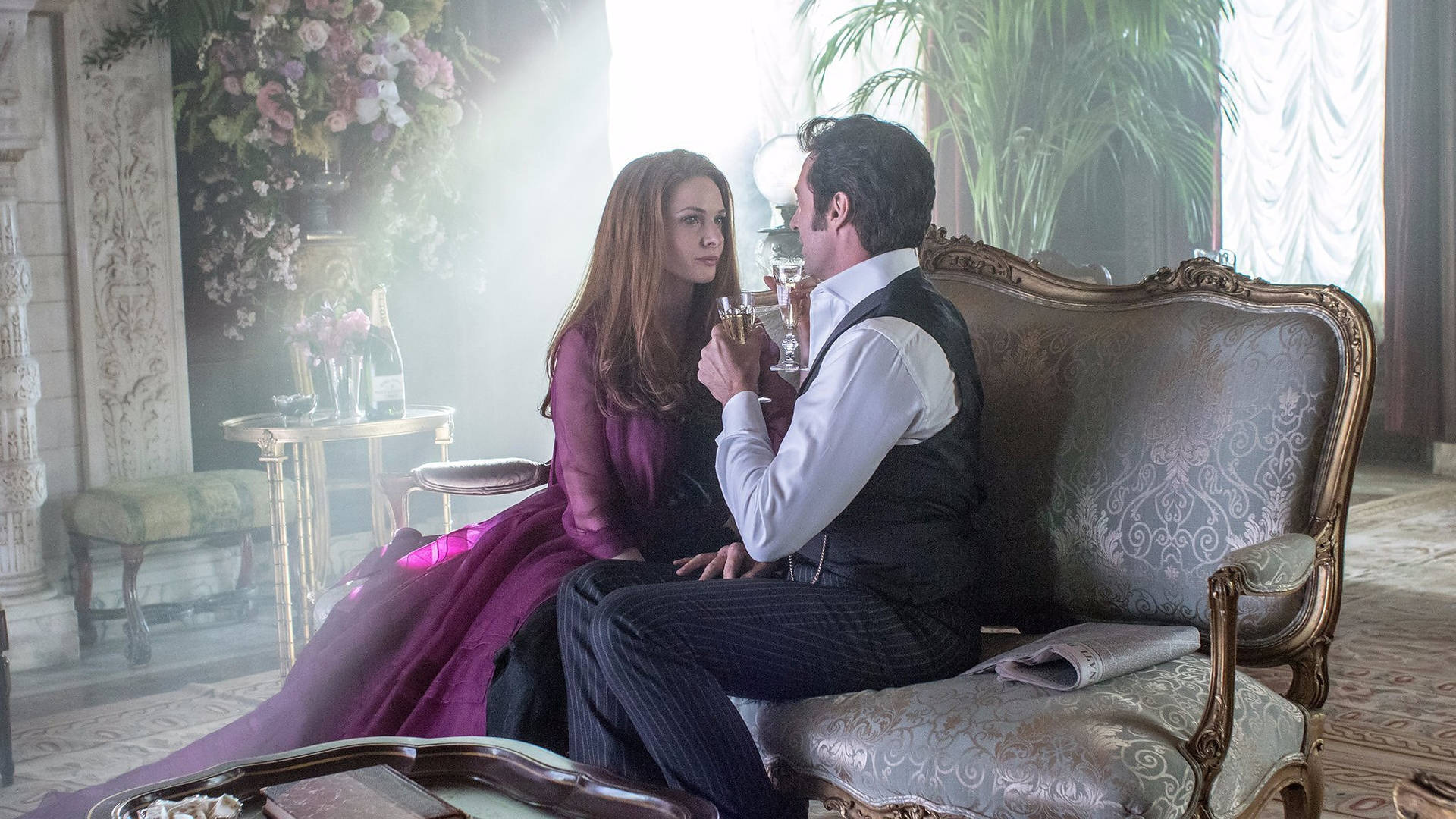 The Greatest Showman, ornate sofa, sunlit opulent drawing room, Full HD Desktop Wallpaper