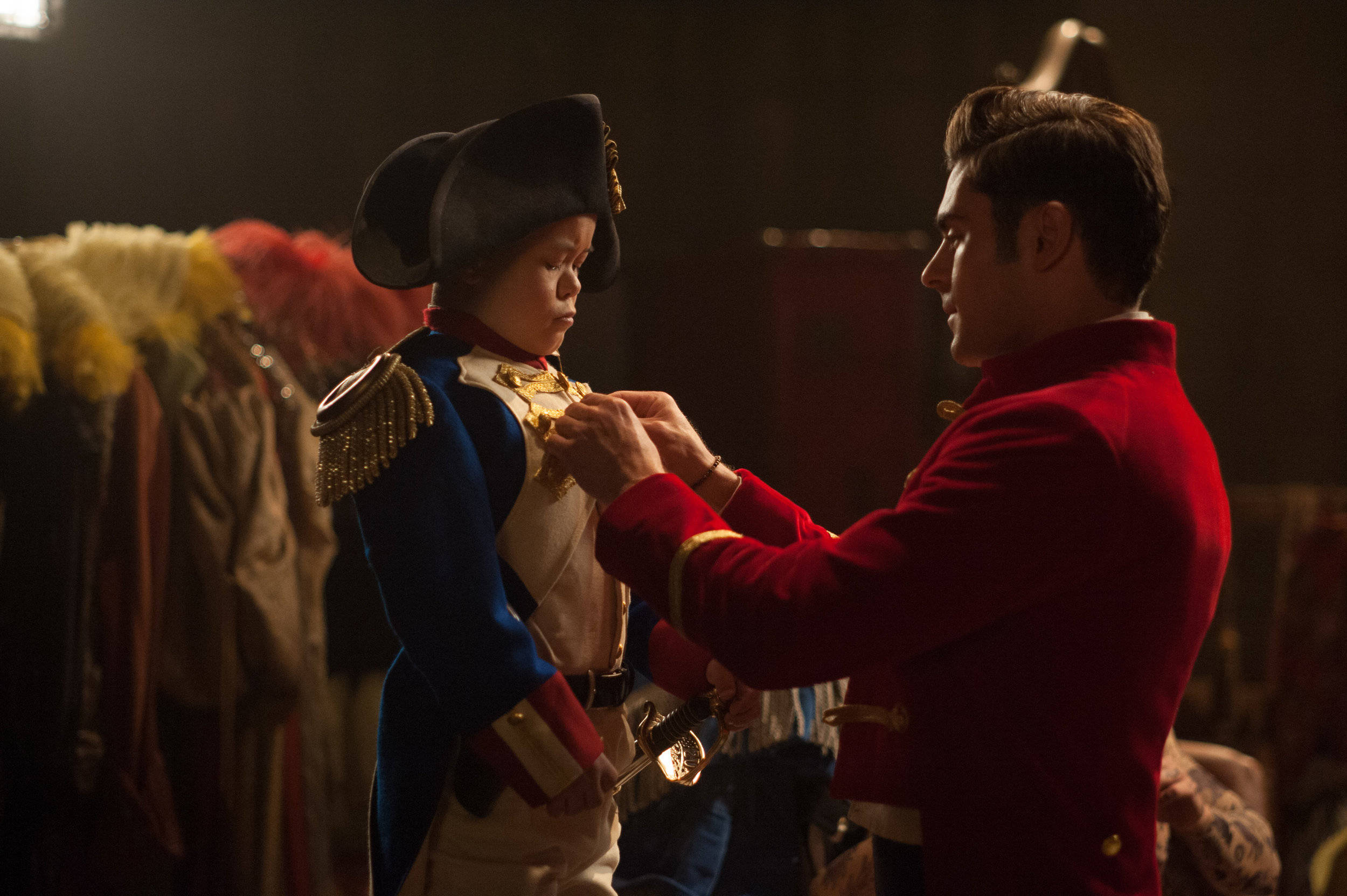 The Greatest Showman, red coat, gold medal, Full HD Desktop Wallpaper