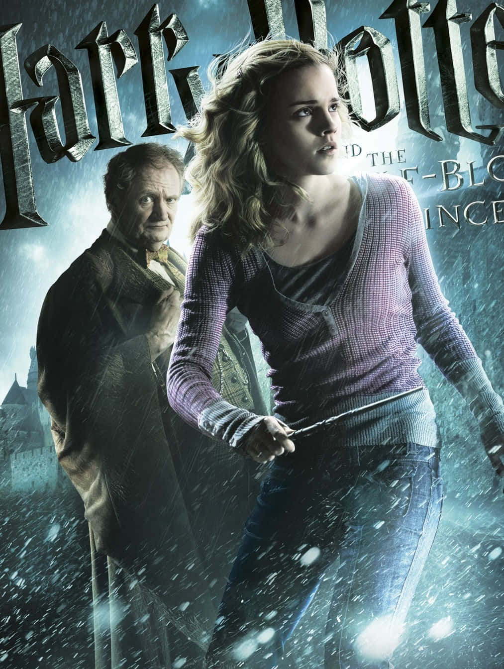 The Half-blood Prince, snowy storm, wand, HD Phone Wallpaper