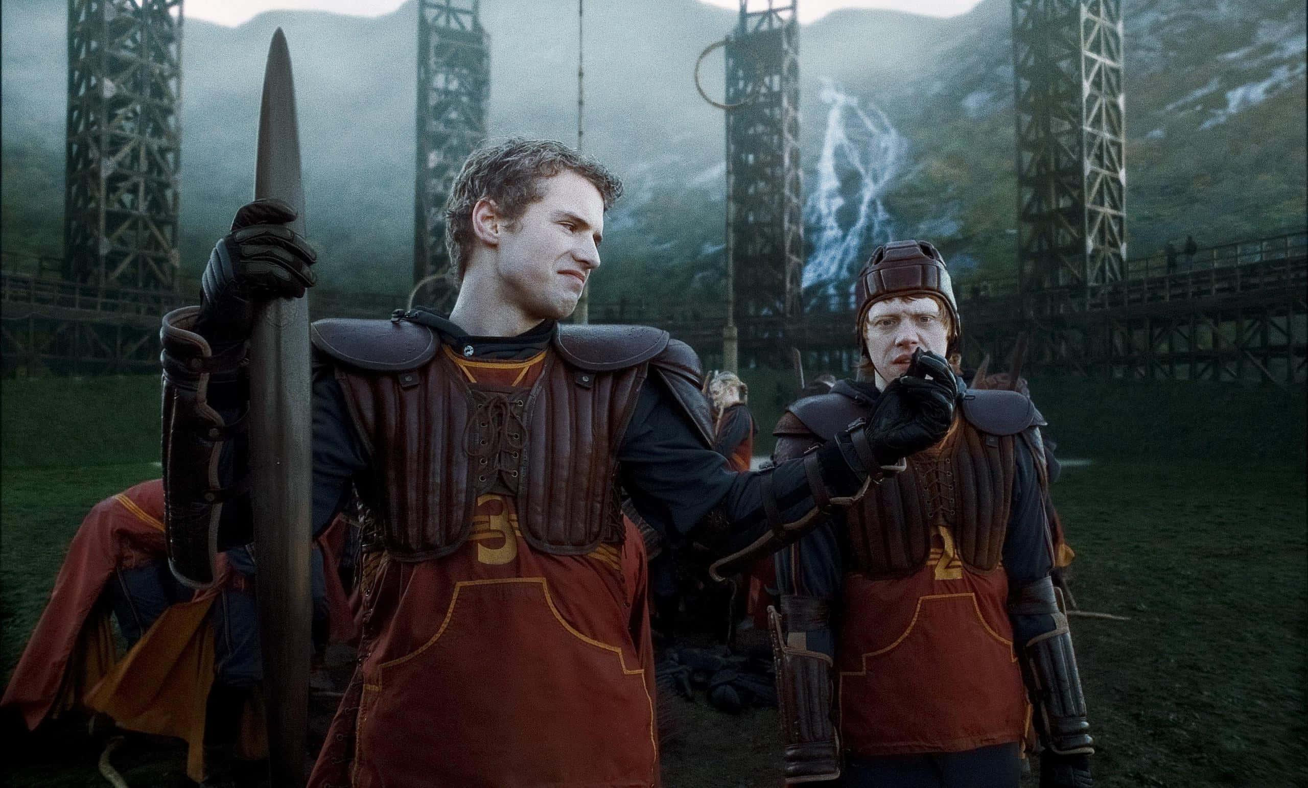 The Half-blood Prince, Quidditch players, red and gold gear, 2K Desktop Wallpaper