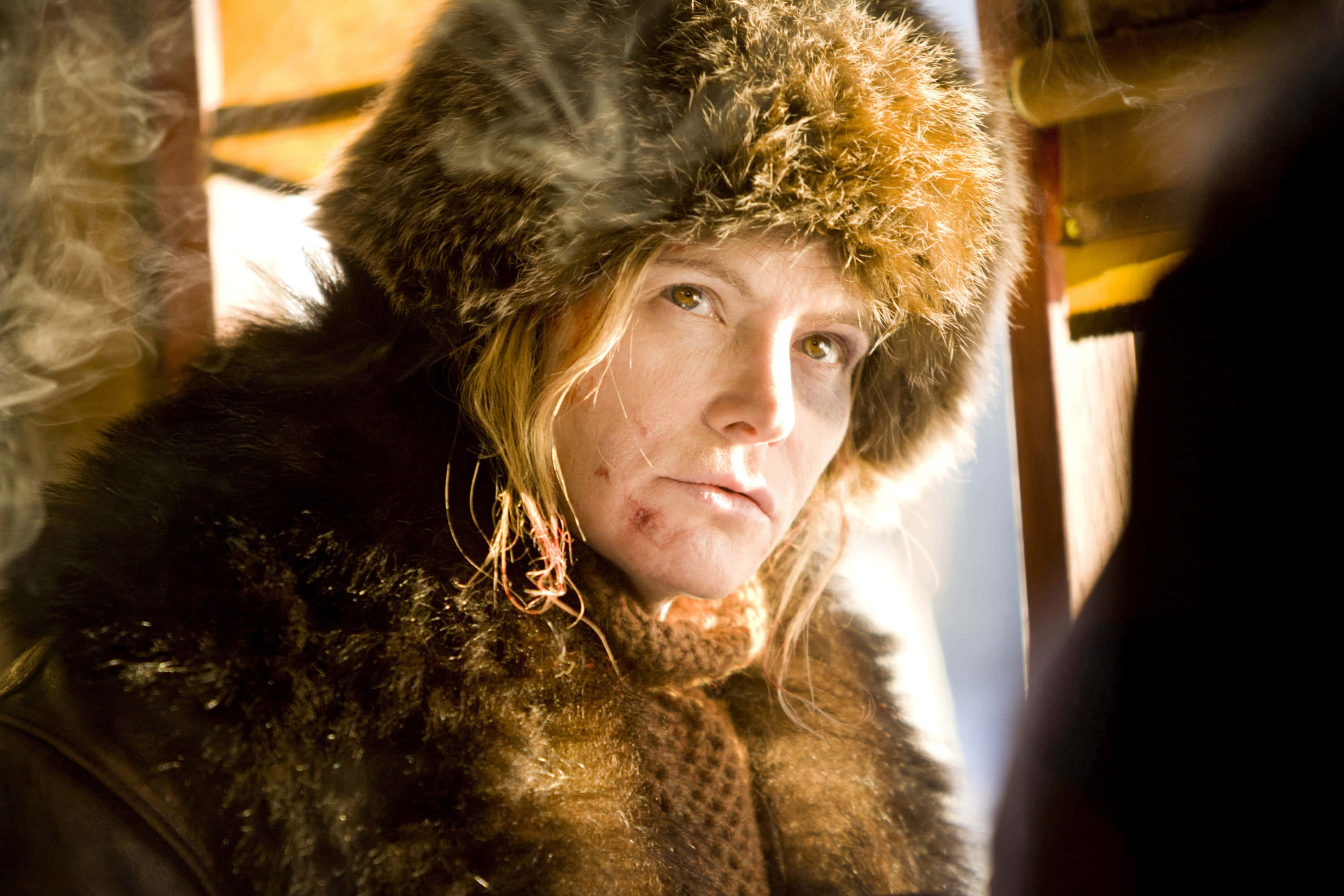 The Hateful Eight, winter wilderness, fur hat, 2K Desktop Wallpaper