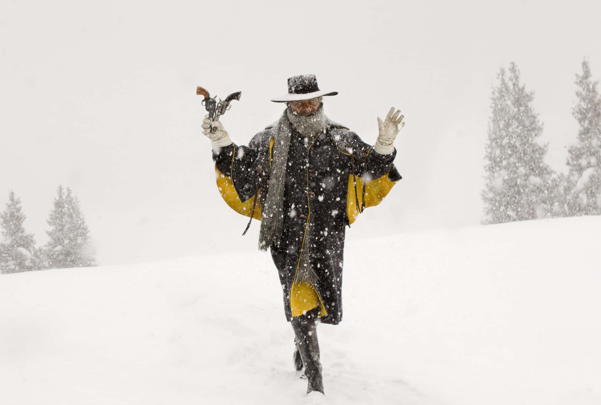 The Hateful Eight, bearded man, black and yellow coat, Full HD Desktop Wallpaper