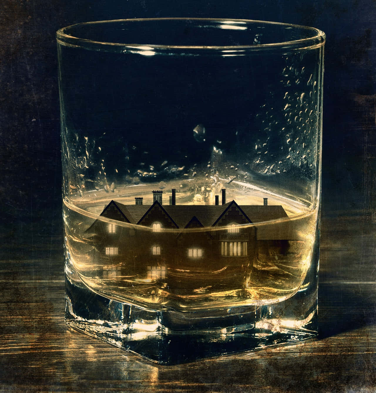 Bly Manor, amber liquid, miniature house, HD Phone Wallpaper