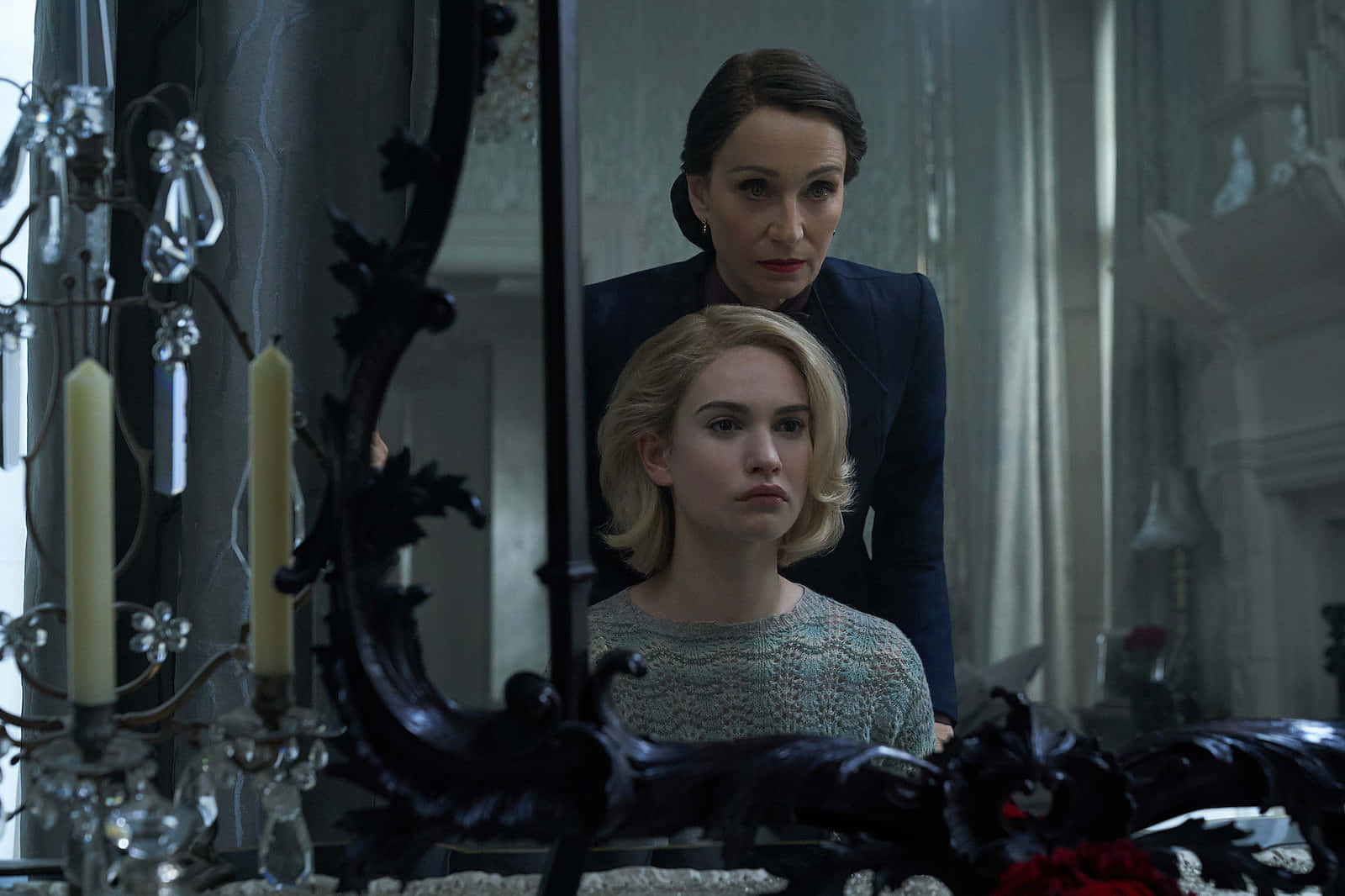 The Haunting of Bly Manor, dark suit, ornate mirror, HD Desktop Wallpaper