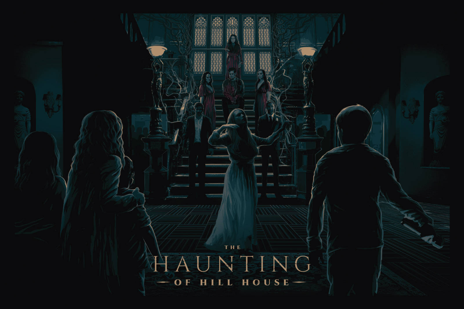 The Haunting of Hill House, gothic mansion, grand staircase, HD Desktop Wallpaper