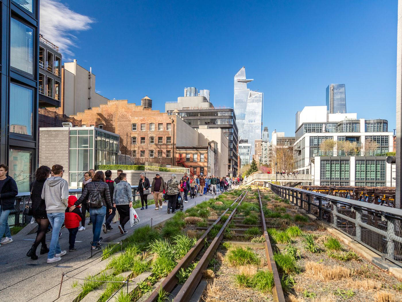 The High Line, urban path, overgrown train tracks, HD Desktop Wallpaper